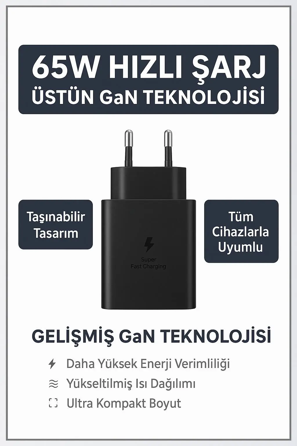 SEMERS 67W HIZLI ŞARJ CİHAZI