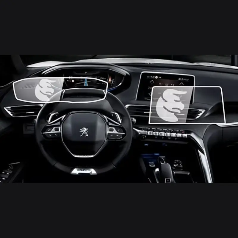 Peugeot 5008 Multimedya ve Gösterge Ekran Koruyucu Set (2 Parça) (2016-2024)