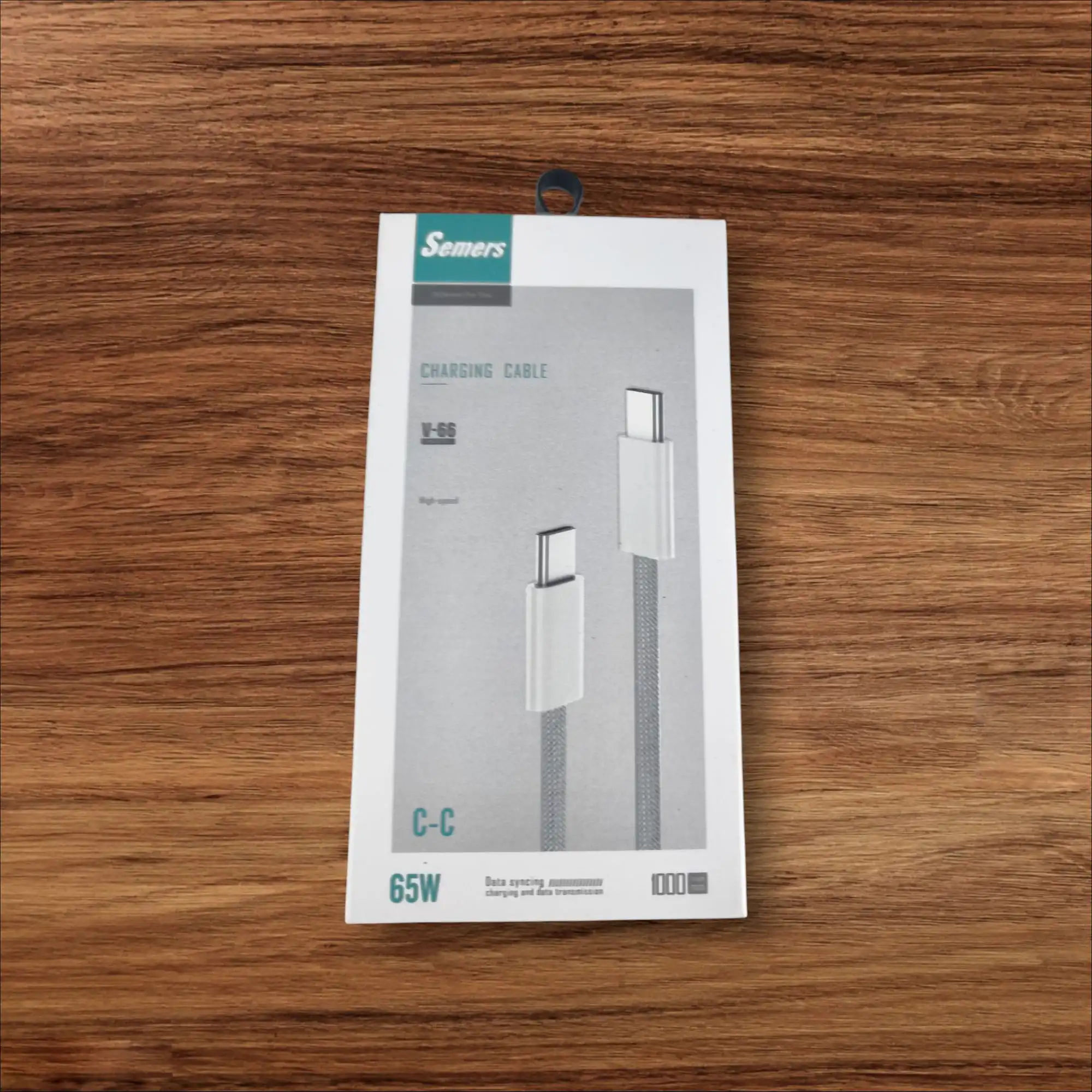 Semers V-66 65W Hızlı Şarj Type-C to Type-C Örgülü Kablo - 1000mm