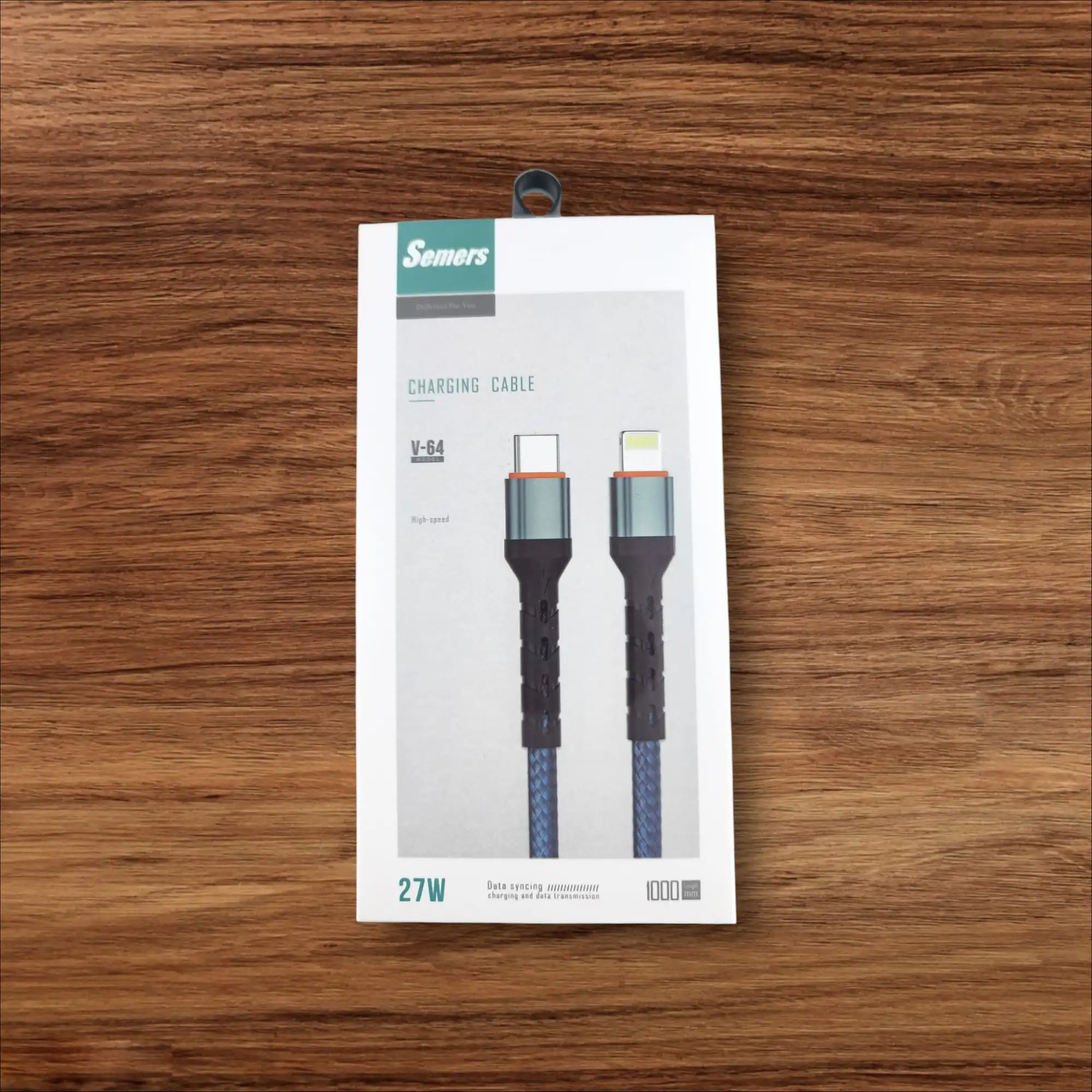 Semers V-64 Weaving Hızlı Şarj ve Veri Kablosu - 27W Destekli