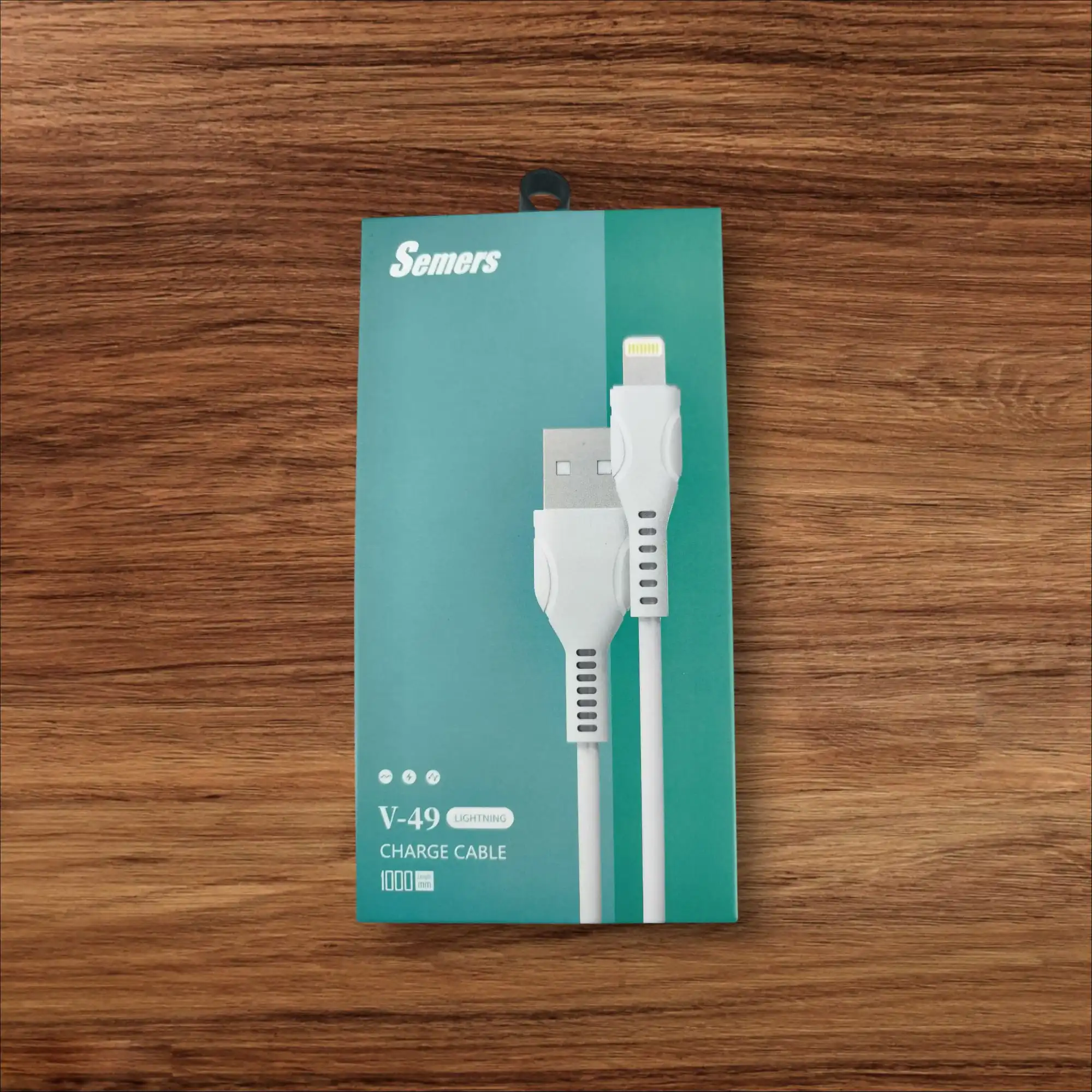 Semers V-49 Lightning Şarj ve Veri Kablosu - Beyaz, 1 Metre