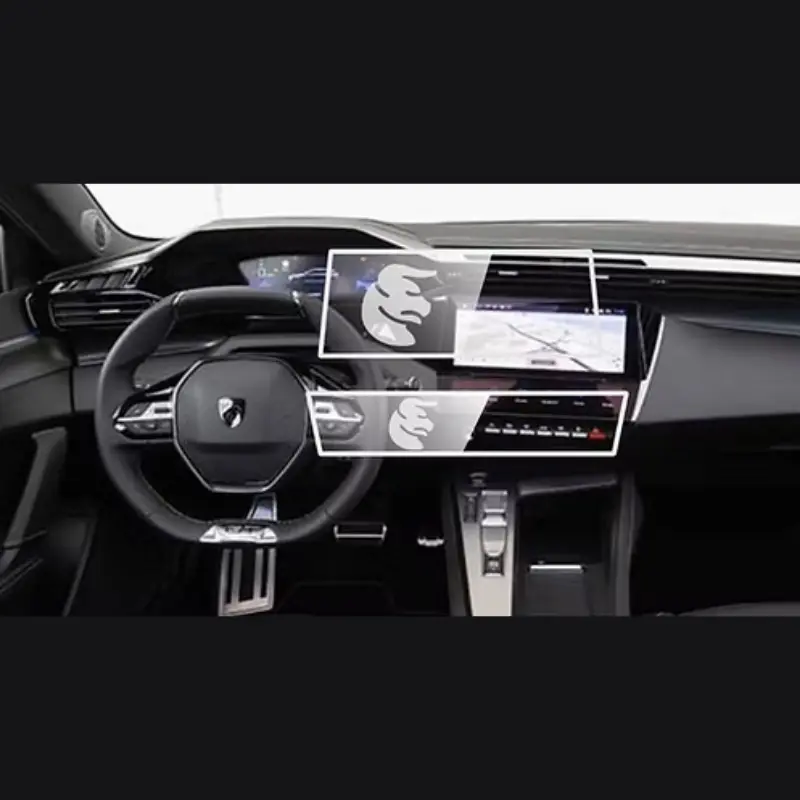 Peugeot e-308 Multimedya ve Alt Kontrol Ünitesi Ekran Koruyucu Set  (2024-25)