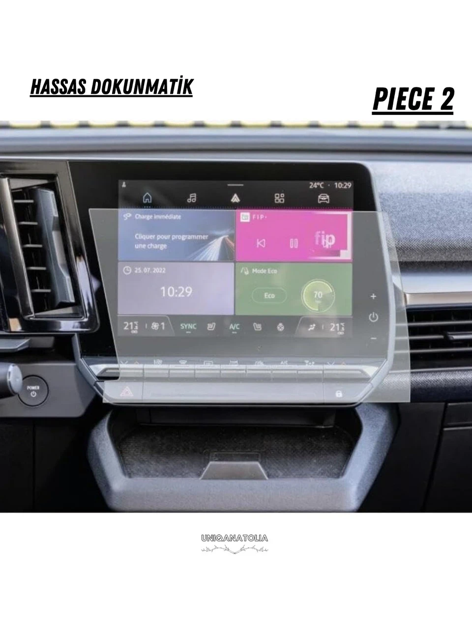 Renault Megane E-Tech 2023-2024 Multimedya ve Gösterge Panel Nano Ekran Koruyucu