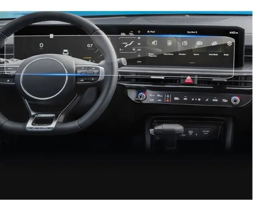 Kia Ev3  12.3 inc Dijital Gösterge ve 12.3inc Multimedya Ekran Koruyucu