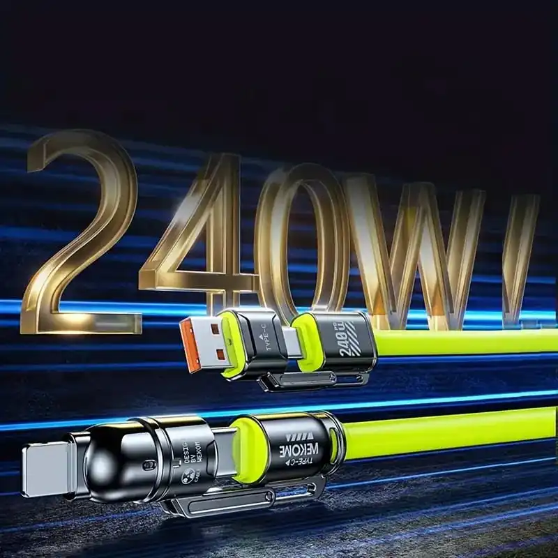 PD desteği ile 4'ü 1 arada 240W ultra hızlı şarj kablosu