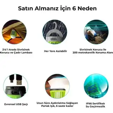 Sivrisinek Kovucu Kamp Lambası