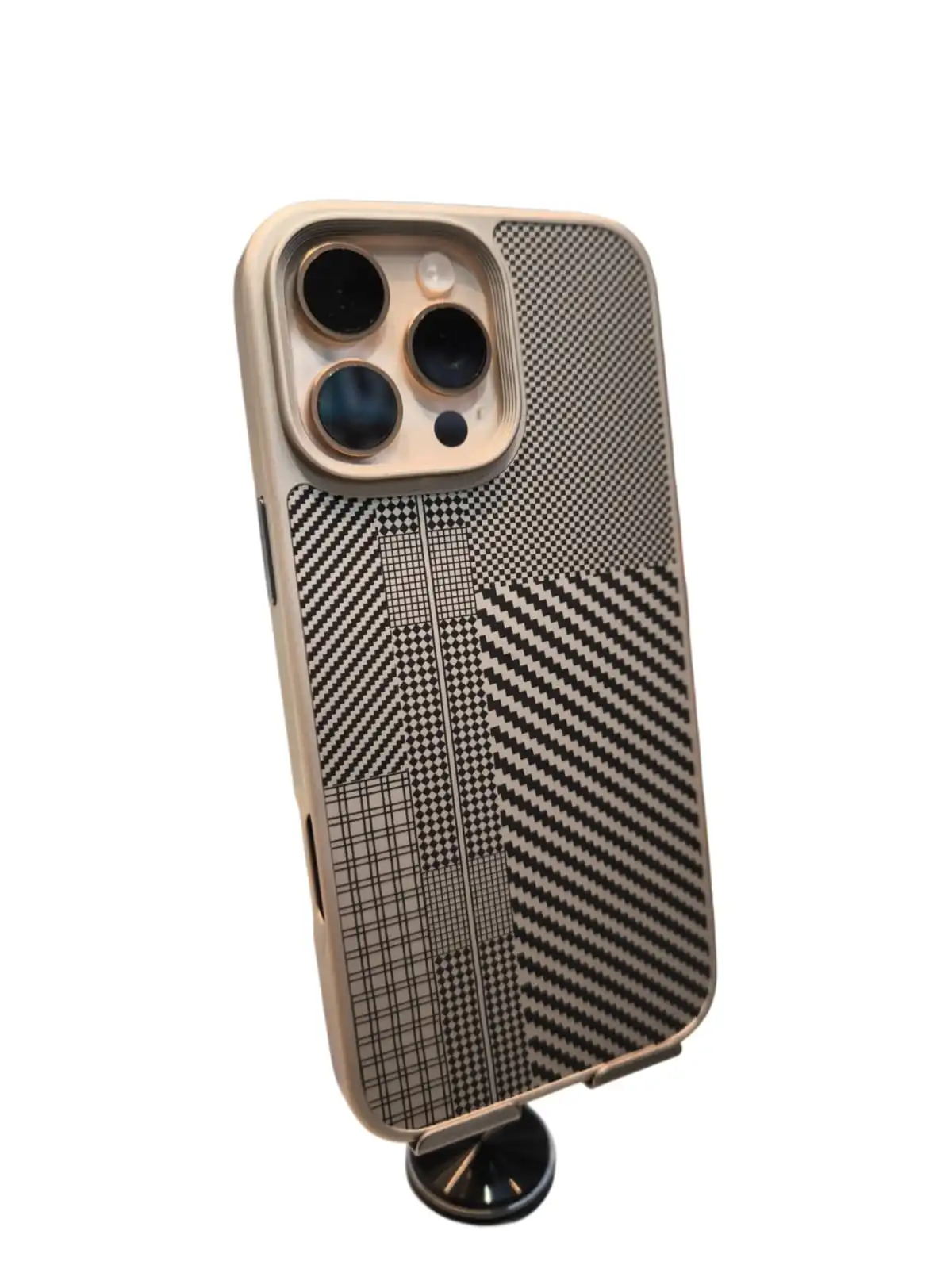 iPhone 16 Pro Max Uyumlu Geometrik Desenli Koruma Kılıfı
