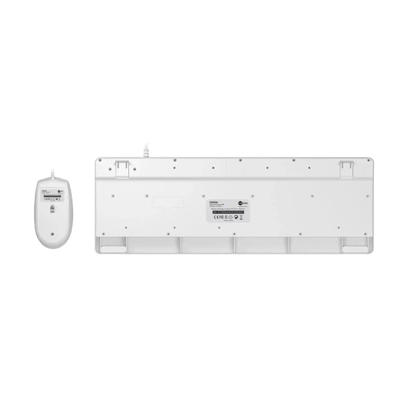 Lenovo Lecoo CM106 USB Kablolu Türkçe Q Klavye & Mouse Set Beyaz