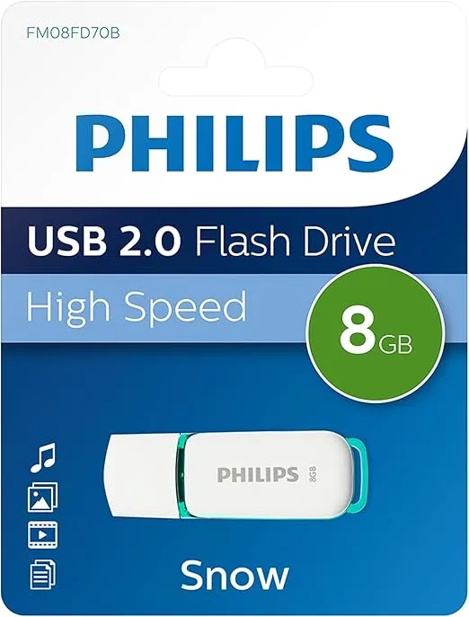 Philips USB Bellek 8 GB Snow Edition Spring Green