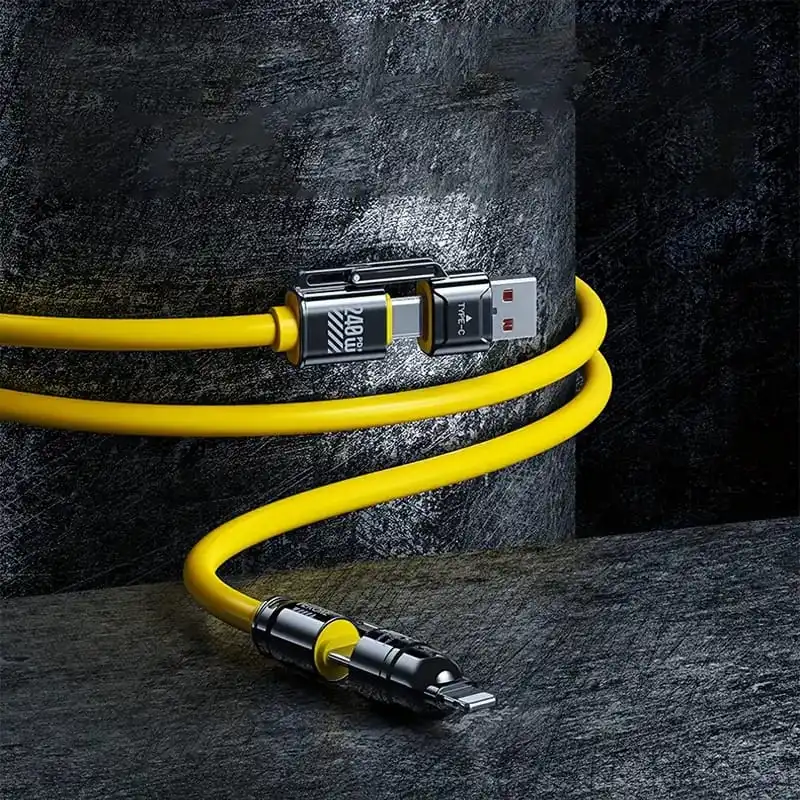 PD desteği ile 4'ü 1 arada 240W ultra hızlı şarj kablosu