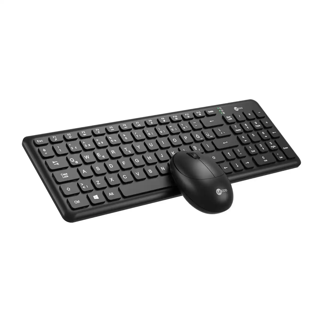 Lenovo Lecoo Kablosuz Klavye & Mouse Set Siyah Ve Beyaz