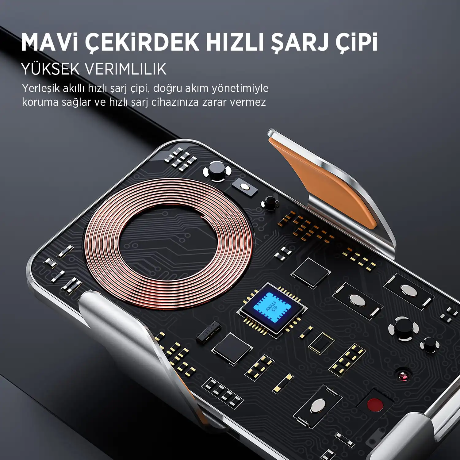 Bix MagSafe Ultra İnce Metal Gövdeli 360 Derece Telefon Tutucu