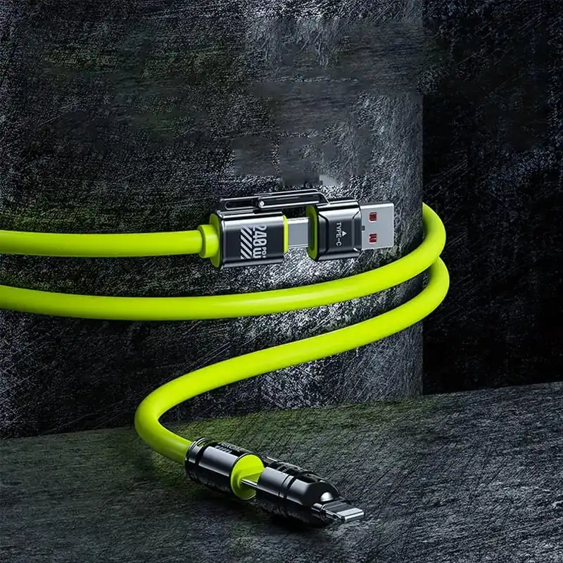 PD desteği ile 4'ü 1 arada 240W ultra hızlı şarj kablosu