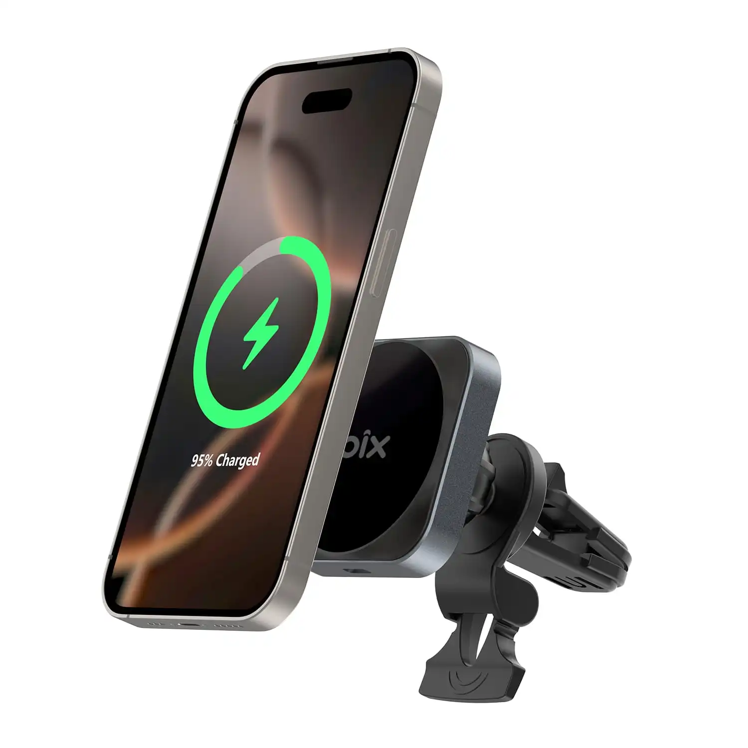 Bix BXCH10 Kablosuz Şarj Manyetik Araç İçi Telefon Tutucu Gri