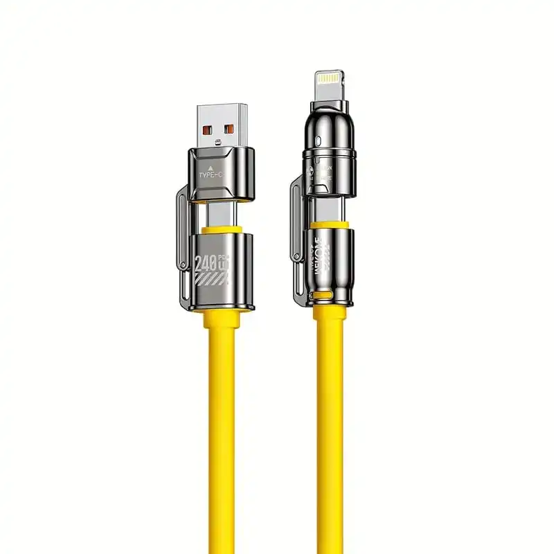PD desteği ile 4'ü 1 arada 240W ultra hızlı şarj kablosu