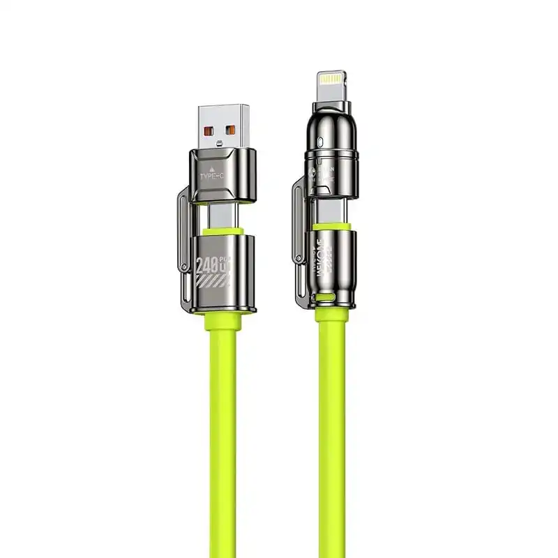 PD desteği ile 4'ü 1 arada 240W ultra hızlı şarj kablosu