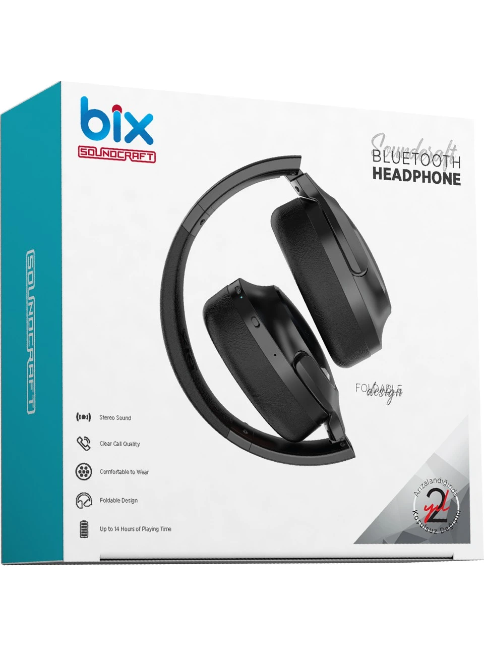 Bix BH2 Soundcraft EQ Mod TF Kart Girişli 40mm Bluetooth 5.3 Kulak Üstü