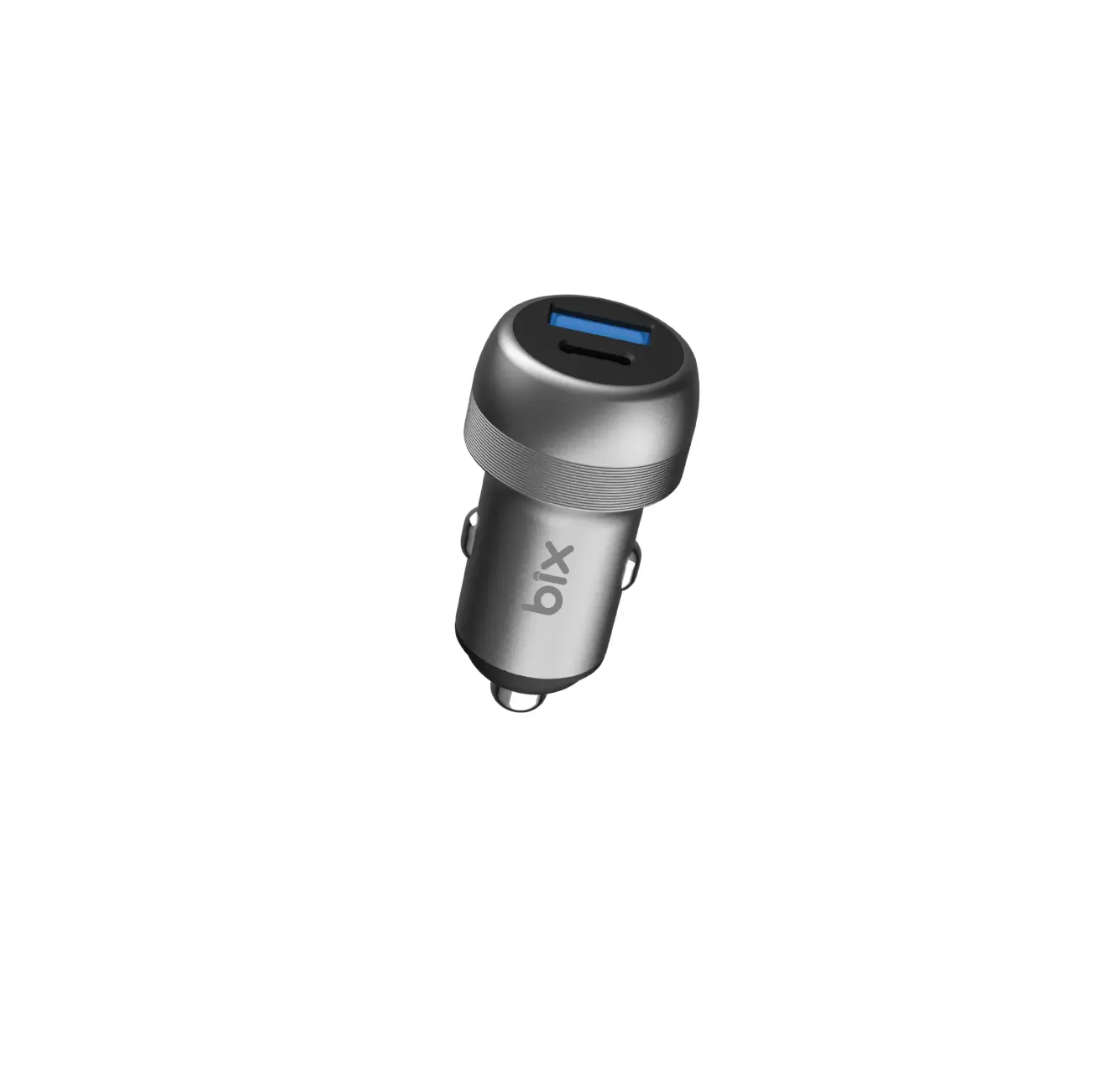Bix 100W Type-C 65W ve USB-A QC 35W Çift Çıkışlı Araç Şarj