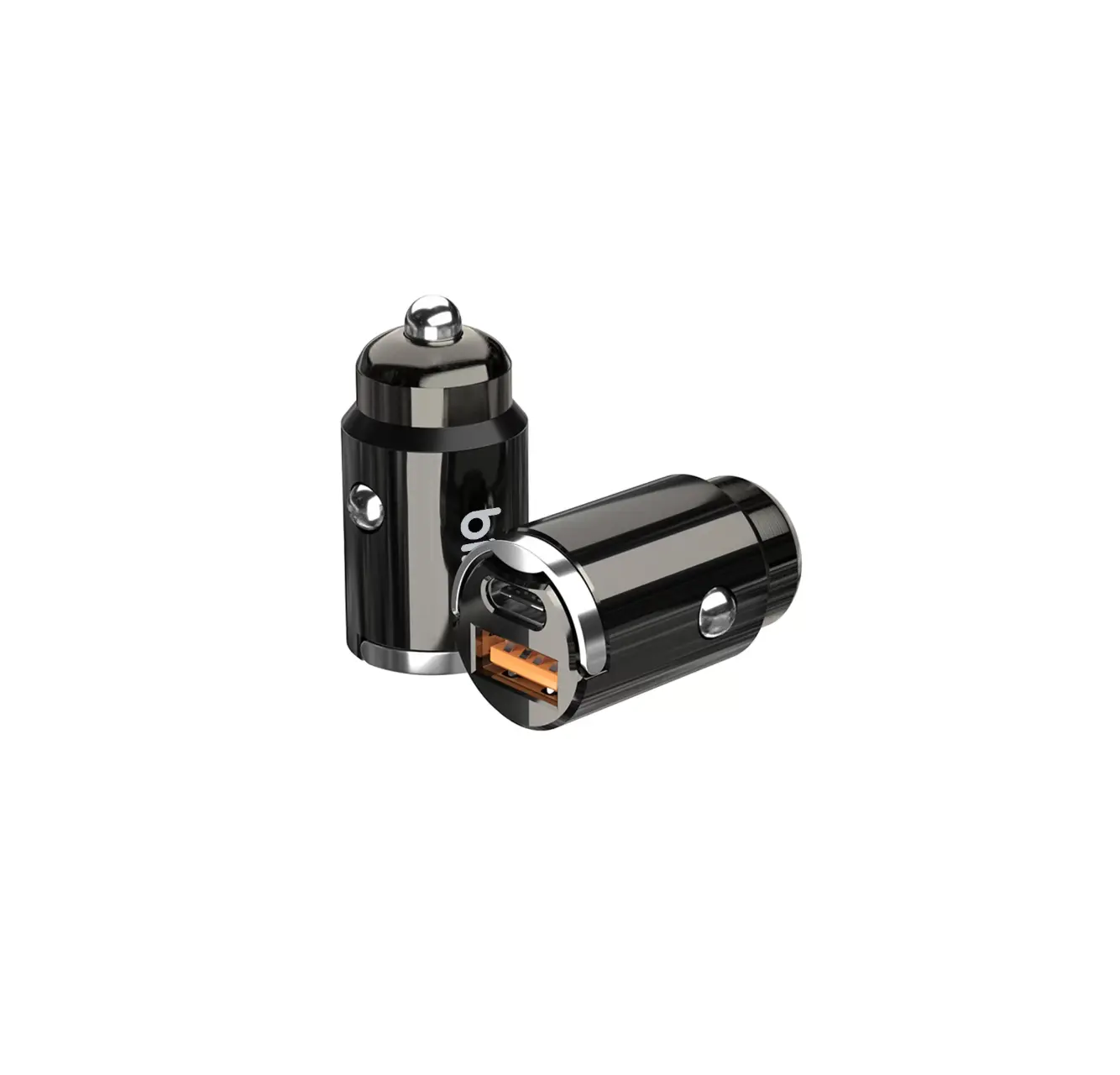 Bix 45W Type-C ve USB-A QC 3.0 18W İki Çıkışlı Metal Araç Şarj