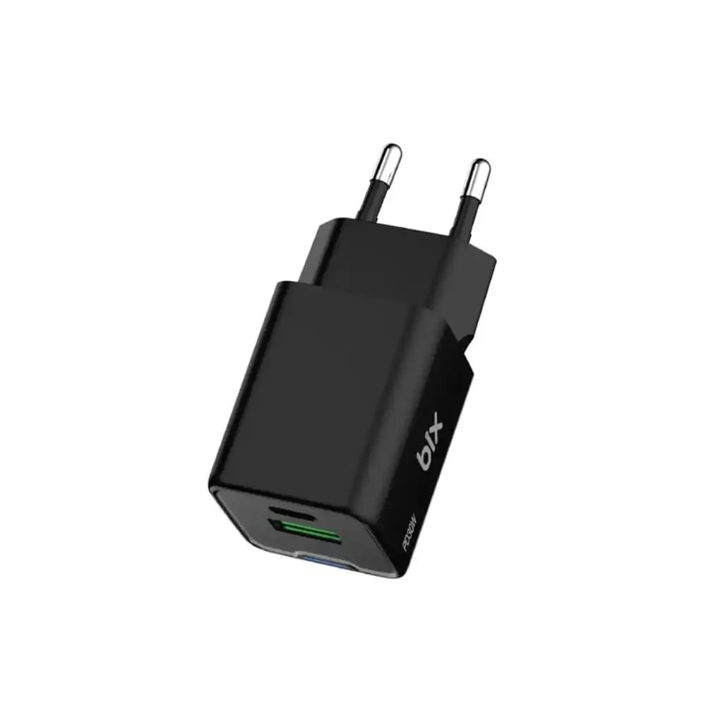 Bix BX2P30G GaN PD 30W Type-C ve USB-A QC 18W Çift Portlu Mini Hızlı