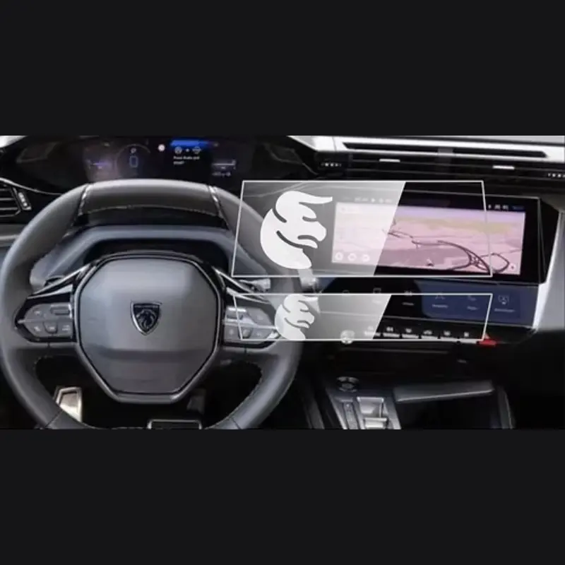 Peugeot 308 Multimedya ve Alt Kontrol Ünitesi Ekran Koruyucu Set (2023-25)