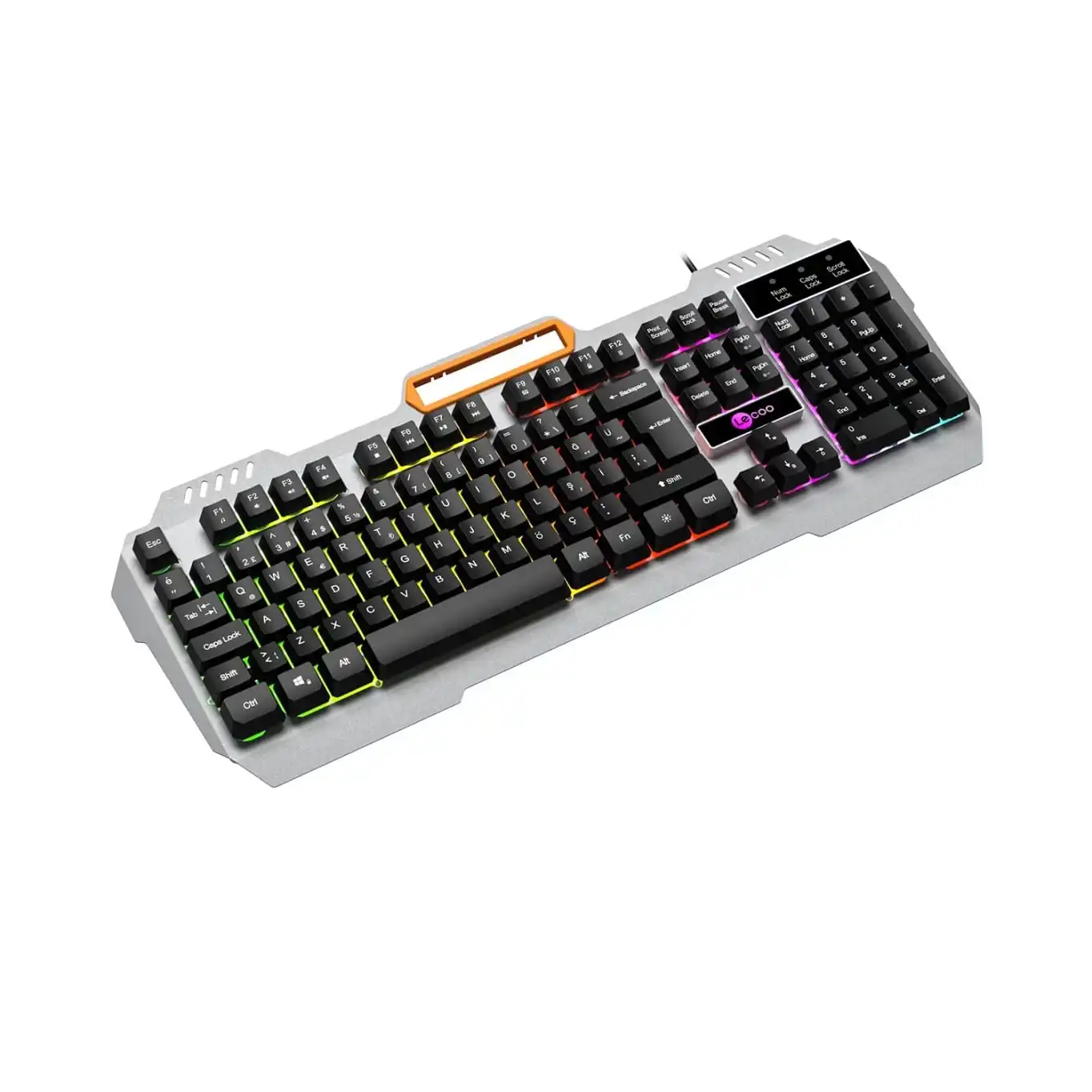 Lecoo KB123 Rainbow Aydınlatma Makro Tuşlu Gaming Membran Türkçe Q Klavye Siyah