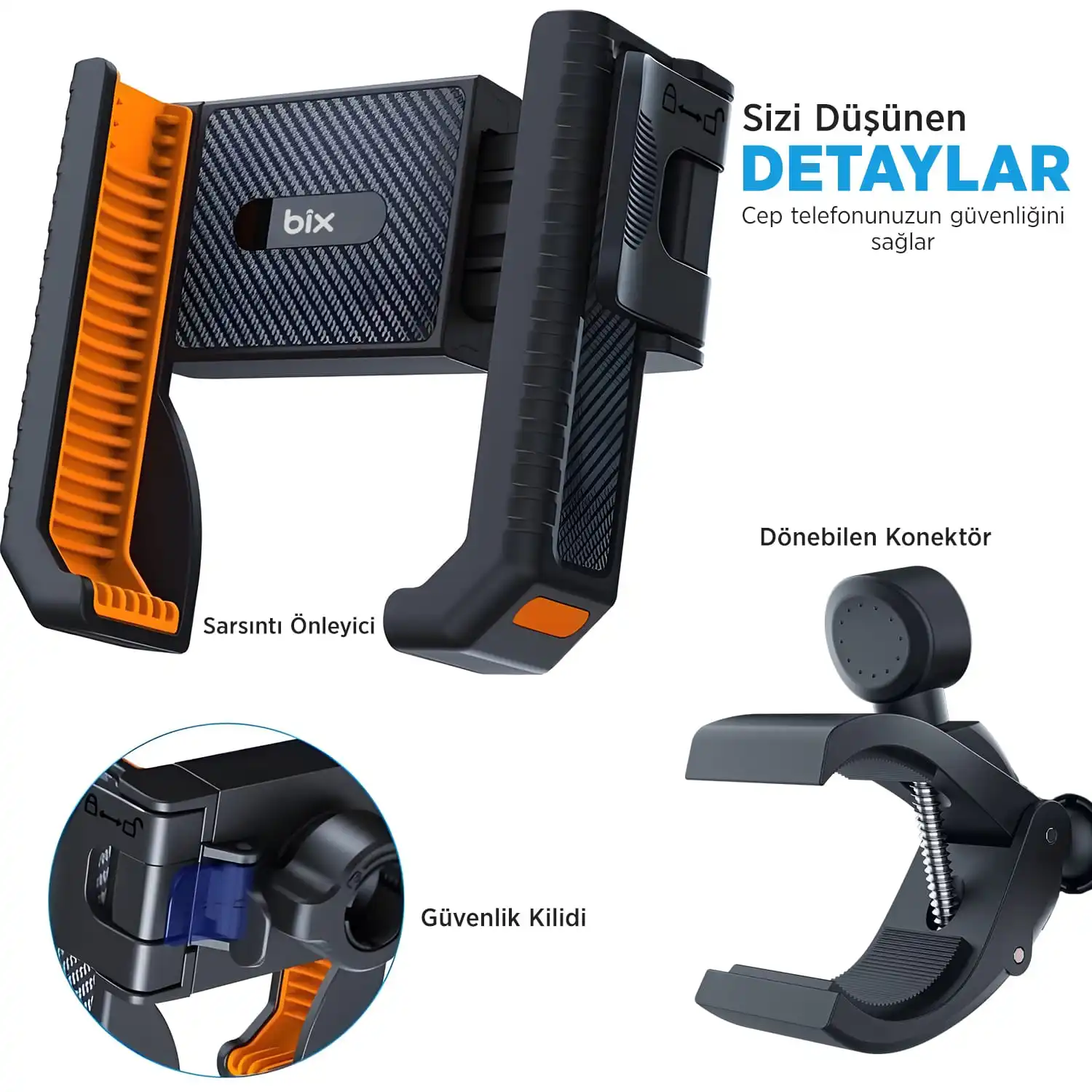 Bix Telefon Tutucu 360° Dönebilen Tasarım