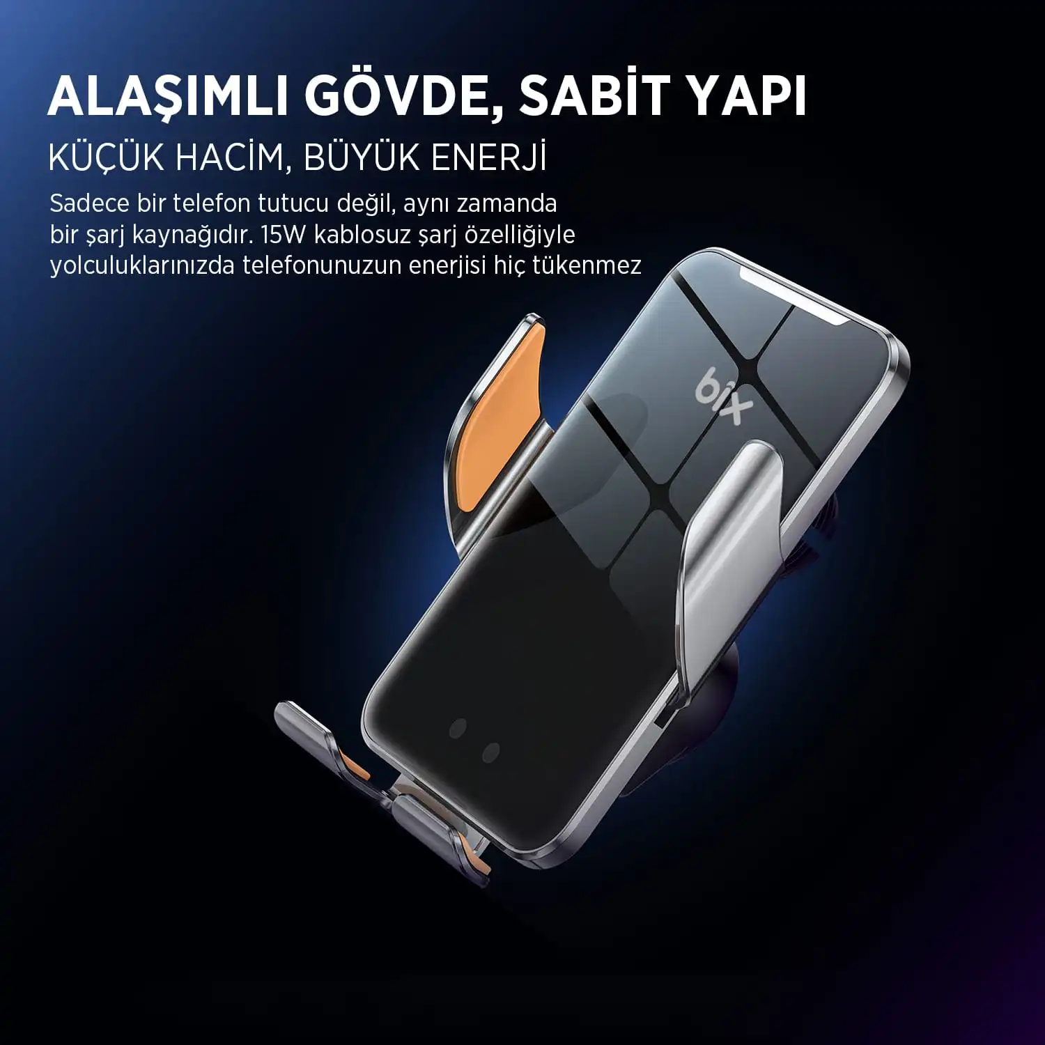 Bix MagSafe Ultra İnce Metal Gövdeli 360 Derece Telefon Tutucu