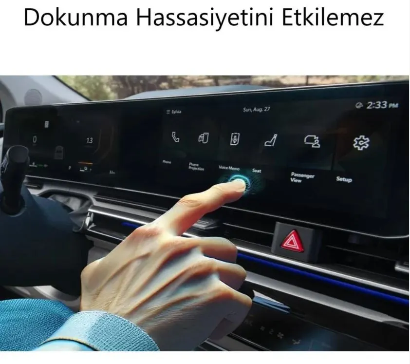 Kia Ev3  12.3 inc Dijital Gösterge ve 12.3inc Multimedya Ekran Koruyucu