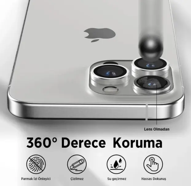 Bix iPhone 14 Pro / 14 Pro Max 3D Original Design Sapphire Lens Koruyucu
