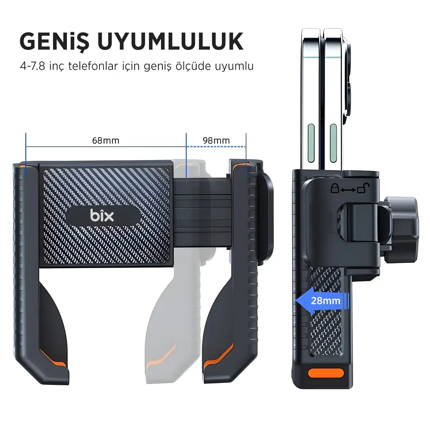 Bix Telefon Tutucu 360° Dönebilen Tasarım