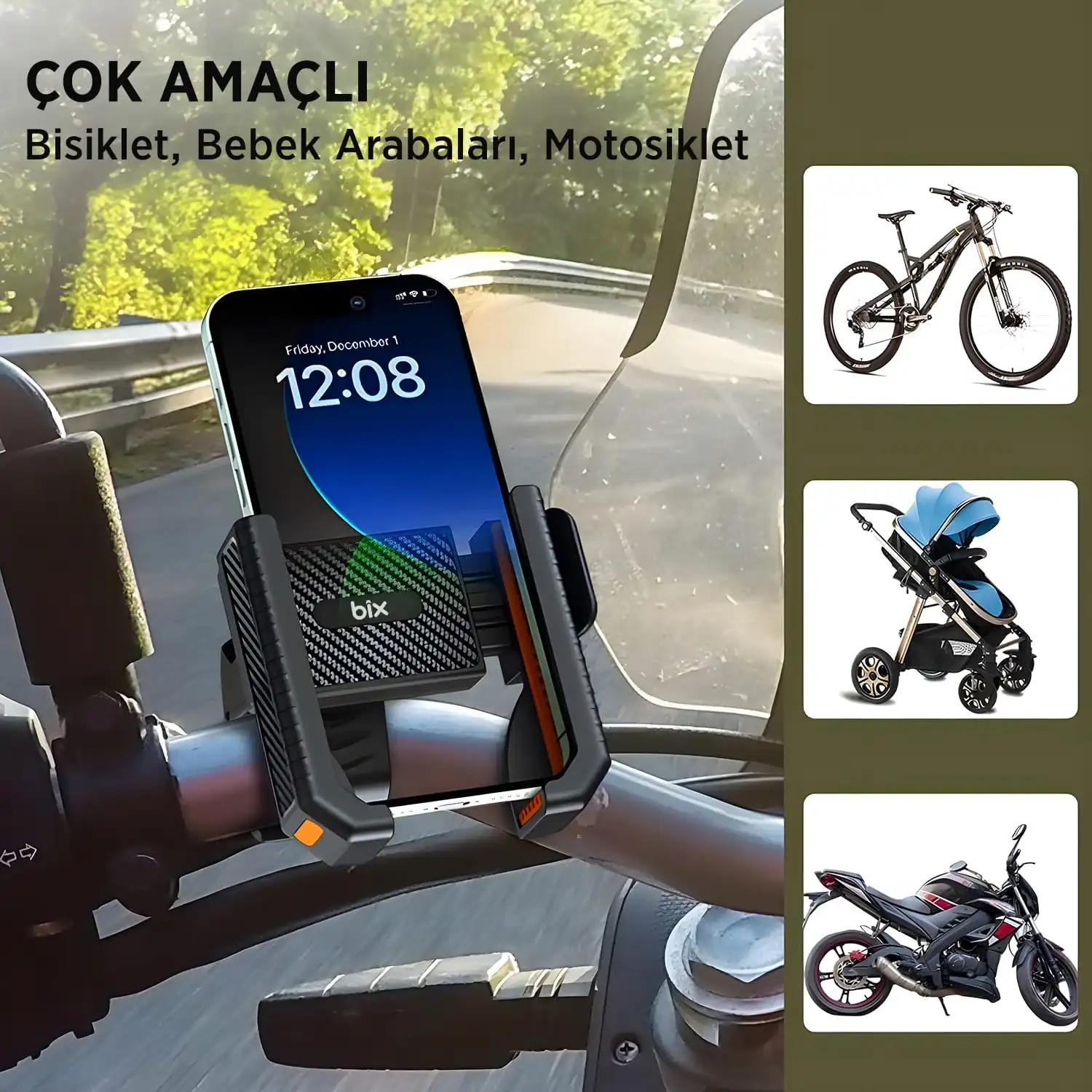 Bix Telefon Tutucu 360° Dönebilen Tasarım