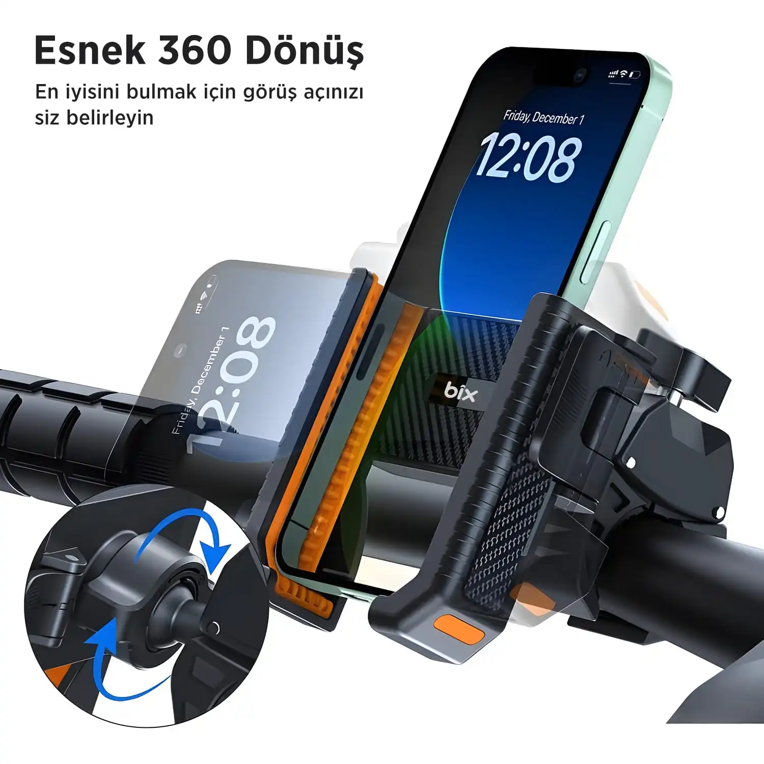Bix Telefon Tutucu 360° Dönebilen Tasarım