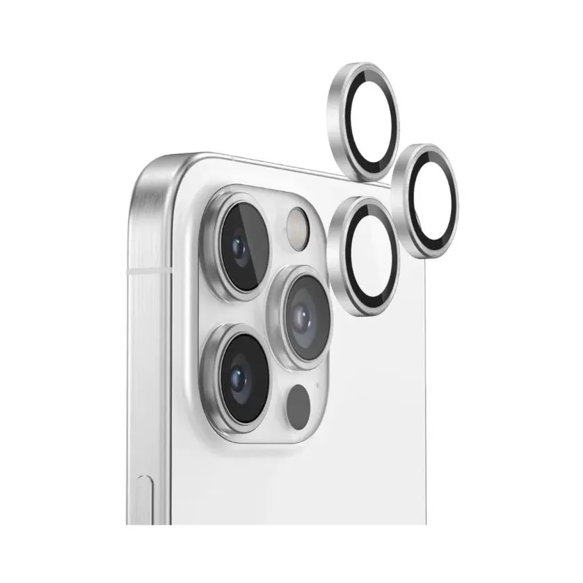 Bix iPhone 15 Pro / 15 Pro Max Lens Koruyucu 9H Gerçek Cam Crystal