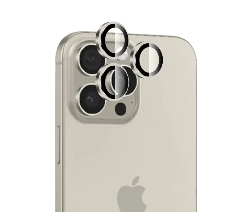 Bix iPhone 15 Pro / 15 Pro Max Lens Koruyucu 9H Gerçek Cam Crystal
