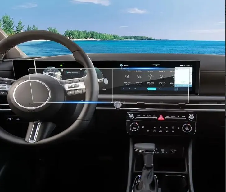 Hyundai Tucson 2025 12.3 inç Multimedya ve Alt Kontrol Ünitesi Ekran Koruyucu