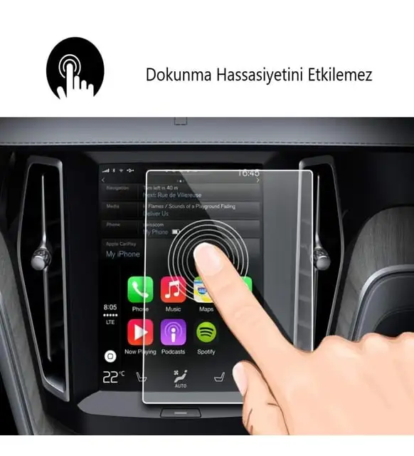 Volvo XC90 9 inç Mat Ekran Koruyucu Multimedya Navigasyon