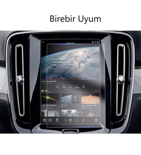 Volvo XC90 9 inç Mat Ekran Koruyucu Multimedya Navigasyon